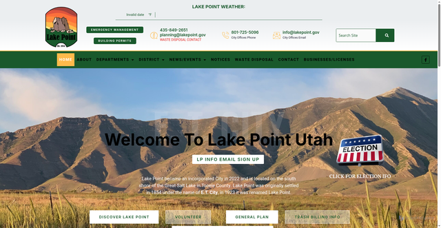 Security scan screenshot of https://lakepoint.gov/