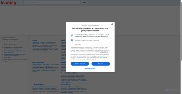 Security scan screenshot of https://huntingad.com