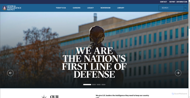 Security scan screenshot of https://cia.gov