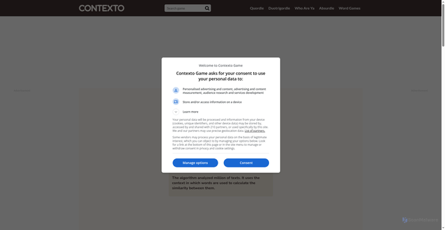 Security scan screenshot of https://contextogame.io/