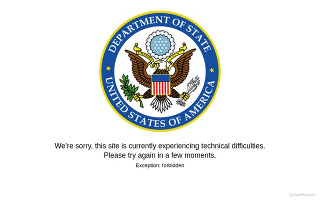 Security scan screenshot of https://th.usembassy.gov/