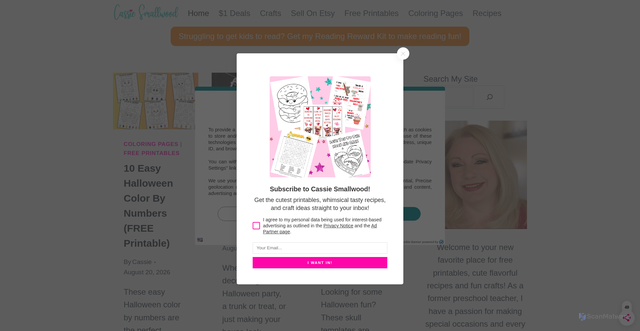 Security scan screenshot of https://www.cassiesmallwood.com
