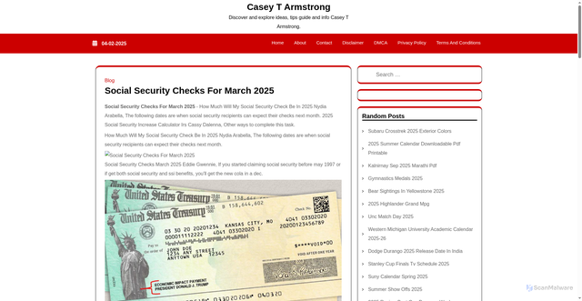 Security scan screenshot of https://caseytarmstrongg.pages.dev/zvqjg-social-security-checks-for-march-2025-fqiwn/
