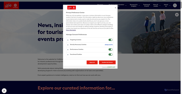 Security scan screenshot of https://www.visitbritain.org/