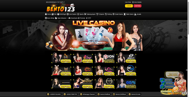 Security scan screenshot of https://bento123ndxhealth.xyz/desktop/game/livecasino/pragmaticplay