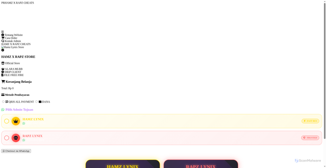 Security scan screenshot of https://hamzlynixpricelist-8vhqcravym.edgeone.app/
