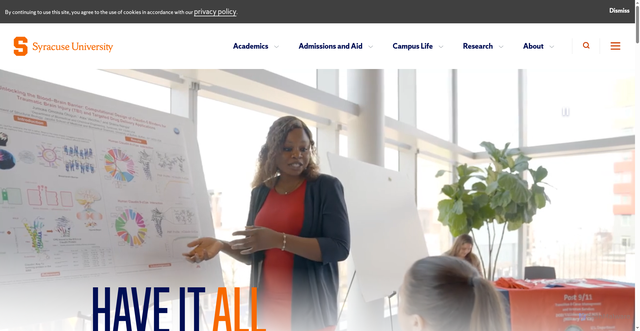 Security scan screenshot of https://www.syracuse.edu