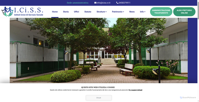 Security scan screenshot of https://www.iciss.vr.it/it/iciss-verona