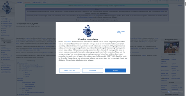 Security scan screenshot of https://www.ssbwiki.com/Smasher:Hungrybox