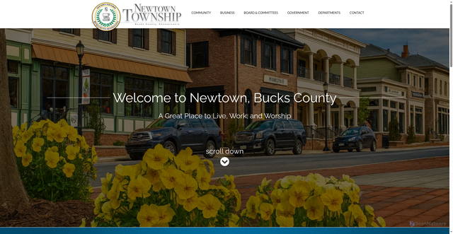 Security scan screenshot of https://newtownpa.gov/