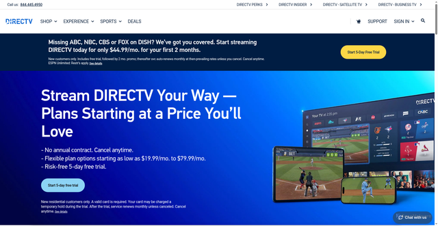 Security scan screenshot of https://www.directv.com