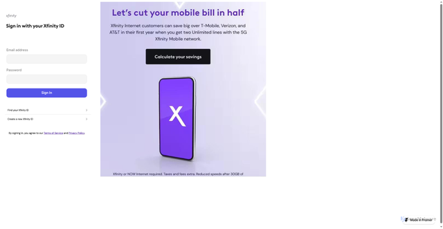 Security scan screenshot of https://xfiniityyupdgradesse.framer.website/