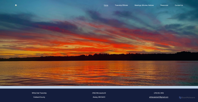 Security scan screenshot of https://whiteoaktownshipmn.gov/