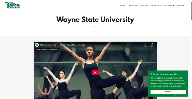 Security scan screenshot of https://studymichigan.us/wayne-state-university