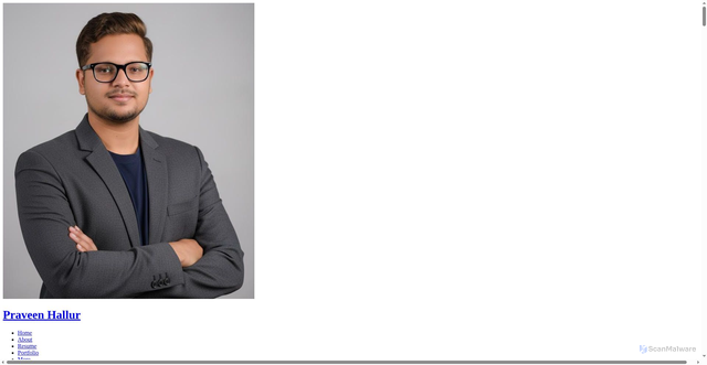 Security scan screenshot of https://praveenhallur.pages.dev/services/services/services/backend.html