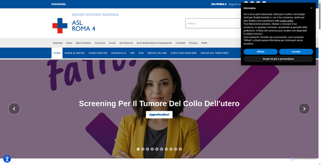 Security scan screenshot of https://www.aslroma4.it/