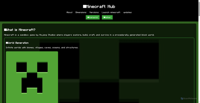 Security scan screenshot of https://minecraftwiki-z6xhsscl5m.edgeone.dev/