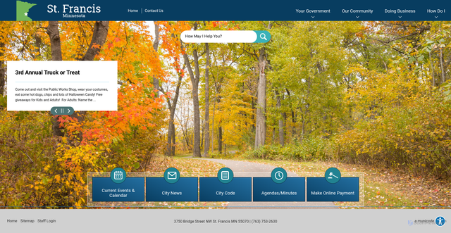 Security scan screenshot of https://www.stfrancismn.gov/