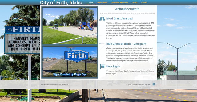 Security scan screenshot of https://firthidaho.gov/