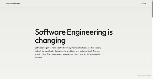 Security scan screenshot of https://precisionsoftware.org/