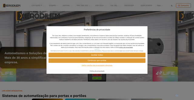 Security scan screenshot of https://xerodilem.pt/
