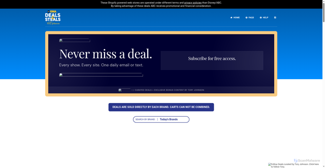 Security scan screenshot of https://gmadeals.com