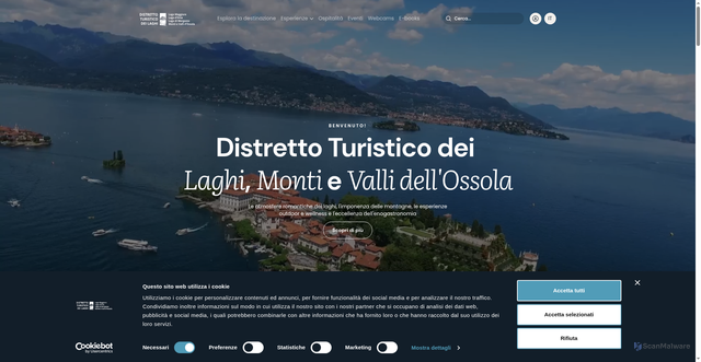 Security scan screenshot of https://www.distrettolaghi.it