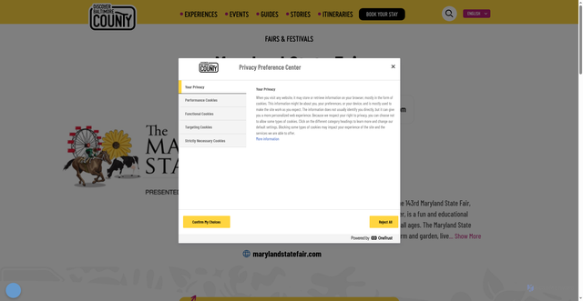 Security scan screenshot of https://discoverbaltimorecounty.com/events/maryland-state-fair/