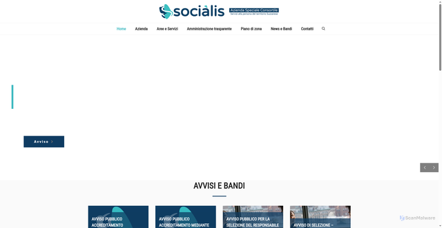Security scan screenshot of https://www.aziendasocialis.it/