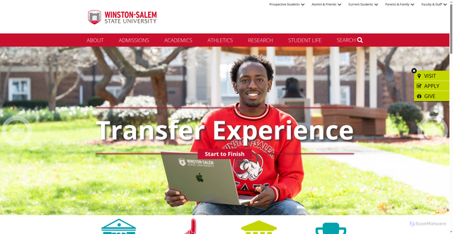 Security scan screenshot of https://wssu.edu