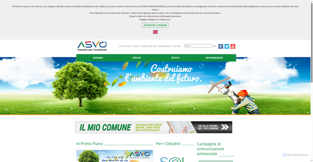 Security scan screenshot of www.asvo.it