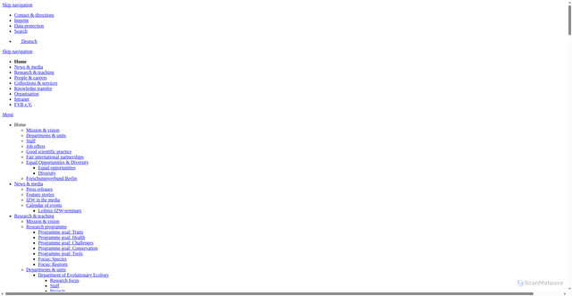 Security scan screenshot of https://www.izw-berlin.de/en/