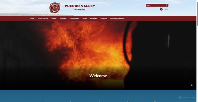Security scan screenshot of https://www.puercovalleyfireaz.gov/
