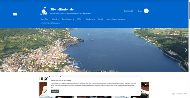 Security scan screenshot of https://www.consorziogardaidro.it