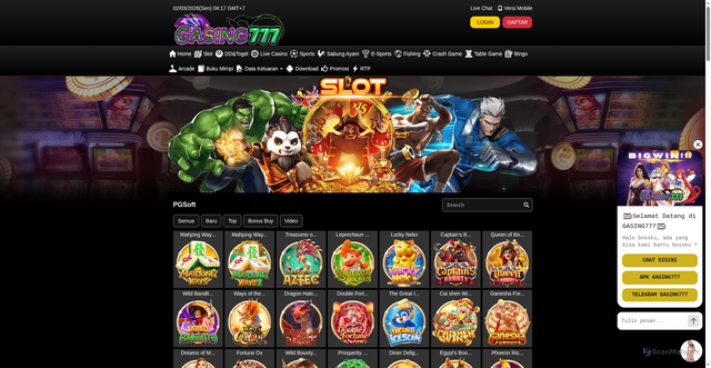 Security scan screenshot of https://ndx-gasing777pro.life/desktop/game/slot/pgsoft