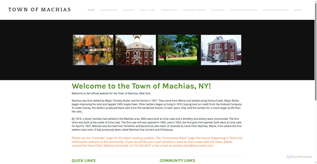 Security scan screenshot of https://www.machiasny.gov/