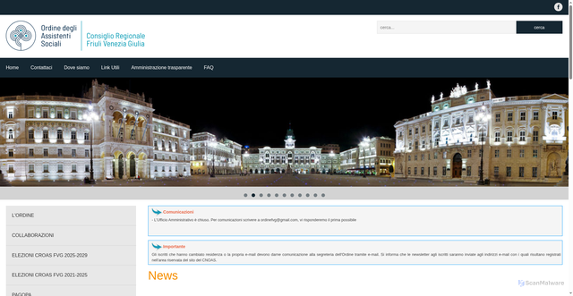 Security scan screenshot of https://www.ordineasfvg.it/