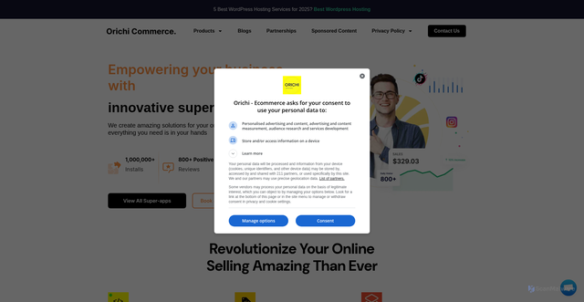 Security scan screenshot of https://orichi.info