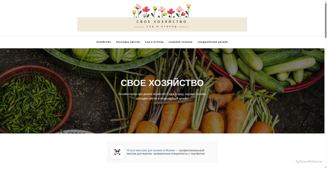 Security scan screenshot of https://sezon-dacha.ru