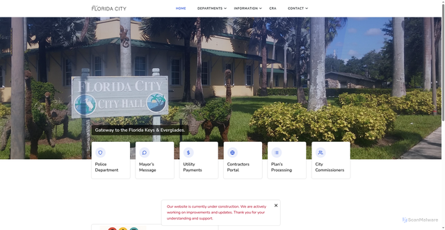 Security scan screenshot of https://floridacityfl.gov/