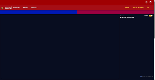 Security scan screenshot of https://agrupaciojugadors.fcbarcelona.com/en/videos/2998250/who-really-is-salma-paralluelo