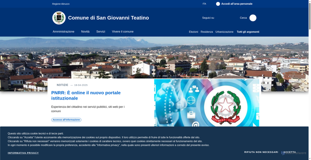 Security scan screenshot of https://comune.sangiovanniteatino.ch.it/