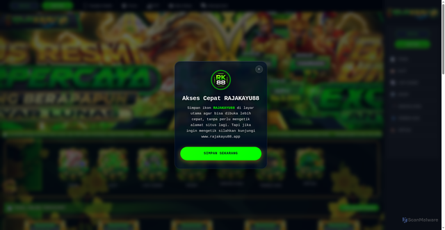 Security scan screenshot of https://kayu.pw/$%7BlistGameSlot.%7D