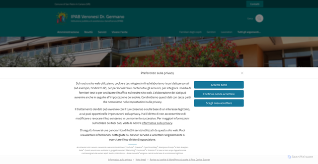 Security scan screenshot of https://www.ipabveronesi.it/