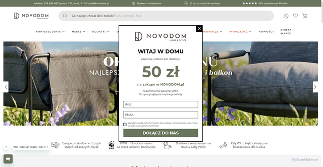 Security scan screenshot of https://novodom.pl