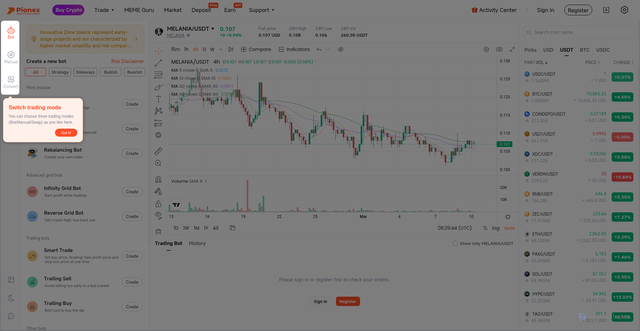 Security scan screenshot of https://www.pionex.us