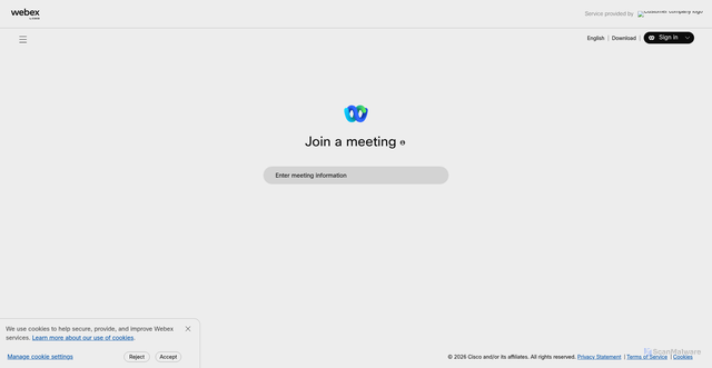Security scan screenshot of https://cumulusorg.webex.com