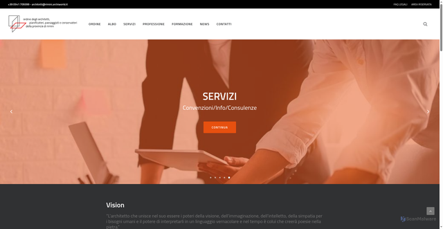 Security scan screenshot of https://www.architettirimini.net/