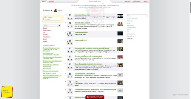 Security scan screenshot of https://video.100p.ru