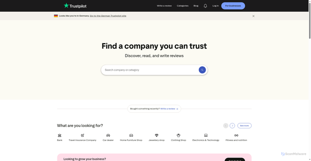 Security scan screenshot of https://www.trustpilot.co.uk